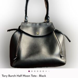 Tory Burch Black Leather Tote